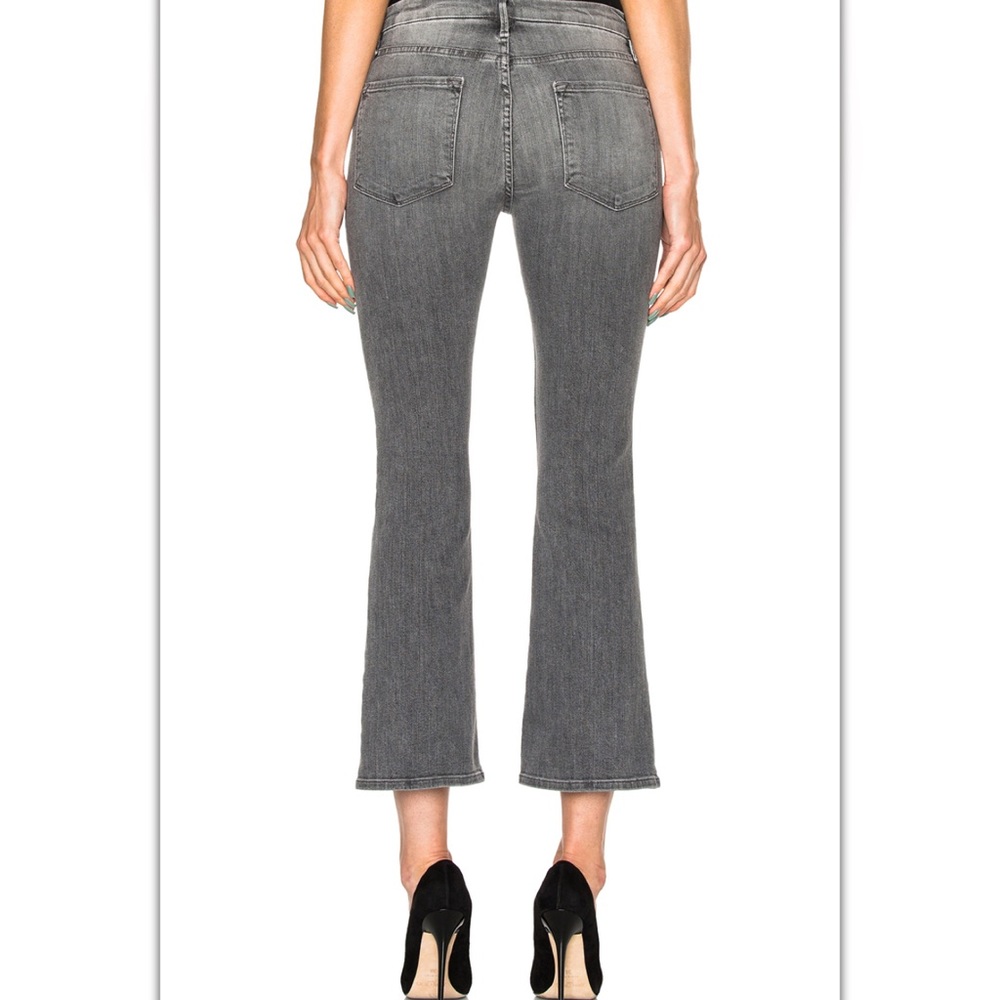 Frame Denim Le Crop Mini Boot Chamber Grey
